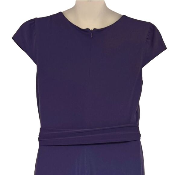 LOTUS Pockets Stretchy Self Sash Purple Office Casual Party Dress size 18W - Picture 11 of 16